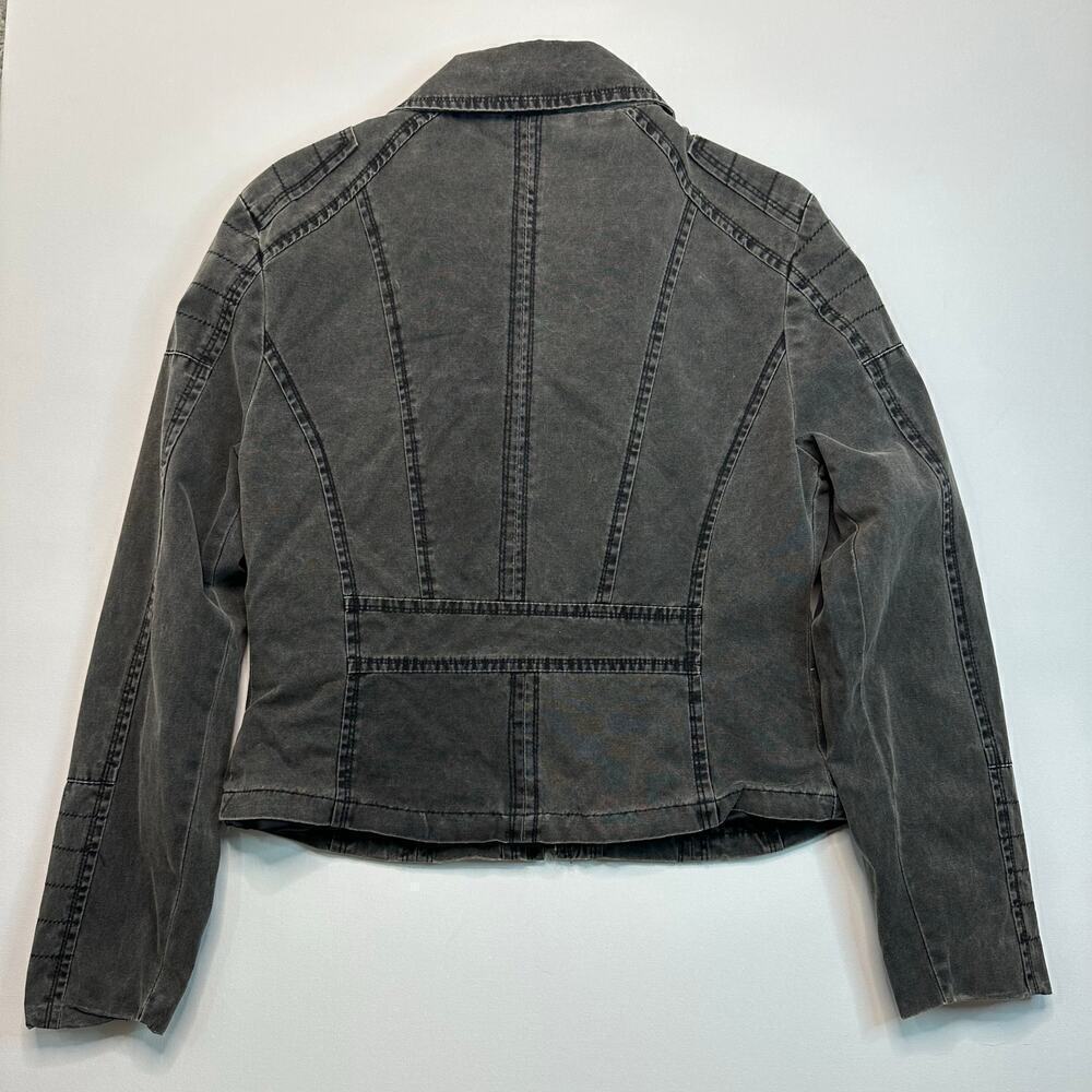 Cripple Creek Ranchwear Grey Twill Zip Front Motocycle Jacket - Picture 6 of 6